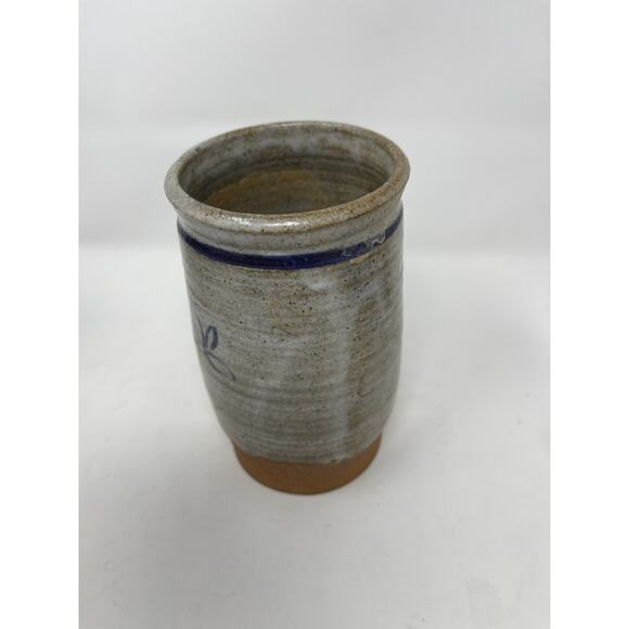 MARTZEN Art Pottery Flower Stoneware Minimalist Vase 5.5" Signed - Picture 2 of 9